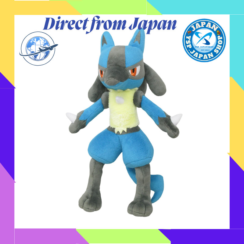 Sanei Boeki (Sanei Trading) Pokémon ALL STAR COLLECTION Lucario Plush Toy Pokémon PP12【นำเข้าจากญี่ป