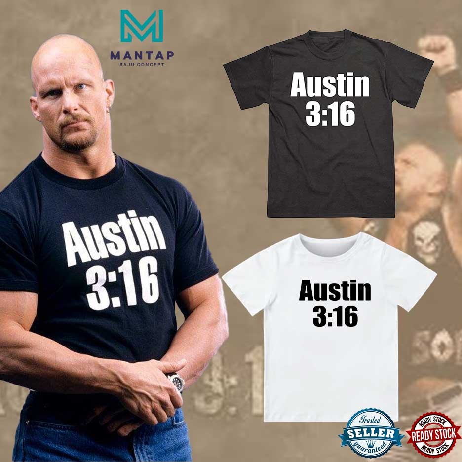 เตรียมจัดส่ง  CSTONE COLD STEVE AUSTIN 3:16 เสื้อยืด WWE RAW SMACKDOWN ECW NWO AEW THE ROCK WESTERN