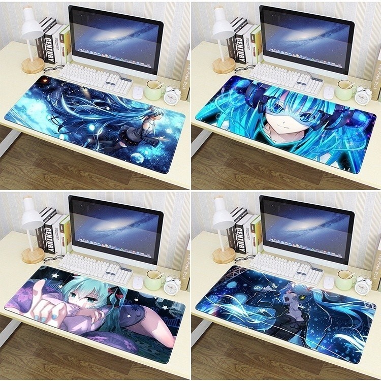 แผ่นรองเมาส์ แผ่นรองเมาส์ขนาด Hatsune Plus Miku แผ่นรองเมาส์สําหรับเล่นเกม