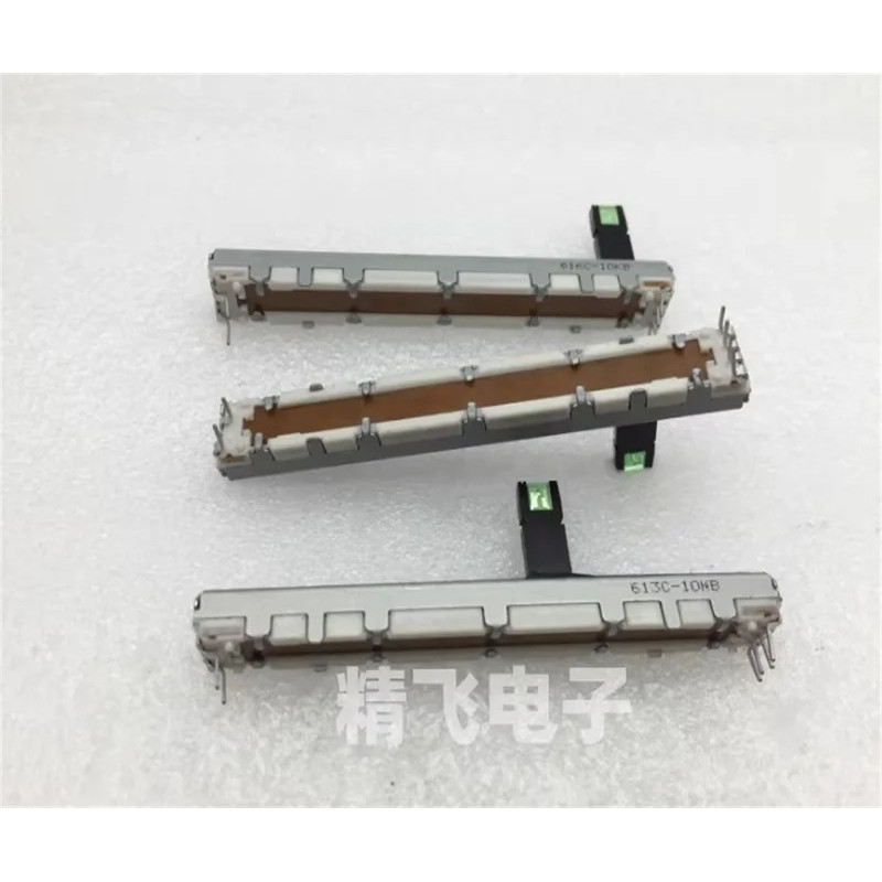 1 pcs ALPS Alps RS6011Y11600Q ลิงค์เดียวตรงเลื่อน potentiometer B10K ความยาวเพลา 15 มม.พร้อมไฟ LED