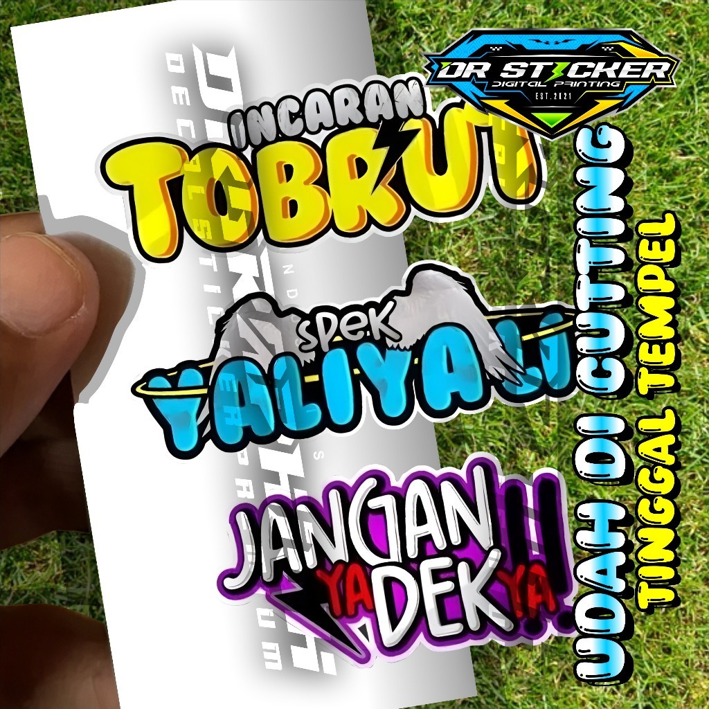 (PC6) สติ๊กเกอร์แพ็ค มี 3 ตัดแล้ว Just Stick It On Tobrut Sticker, Stickcer Yali Yali, สติ๊กเกอร์ Do