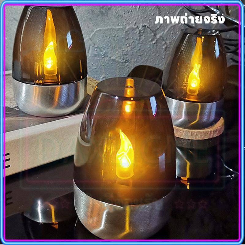 ⭐ไฟประดับบรรยากาศโรแมนติกโซลาร์เซลล์ แสงทองอบอุ่น กันน้ำกลางแจ้ง ตกแต่งได้โดยไม่ต้องเสียบปลั๊ก ไฟเทียนโซลาร์เซลล์ - รูปที่ 5