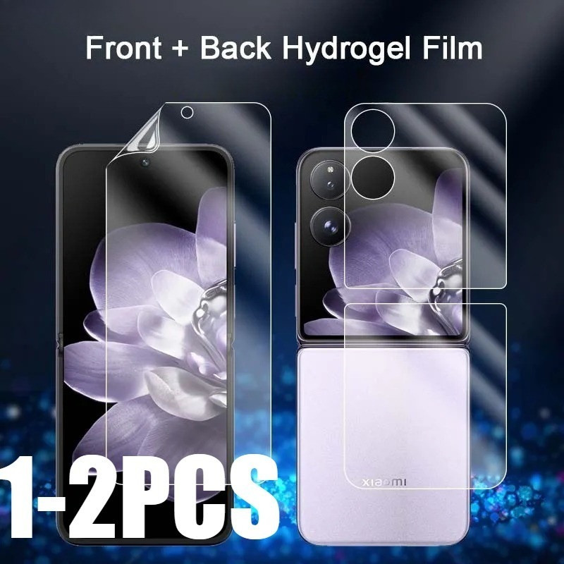 3in1 Full Cover Ultra thin HD Clear Soft Hydrogel Film สําหรับ Infinix Tecno Phantom V Zero Flip ติด