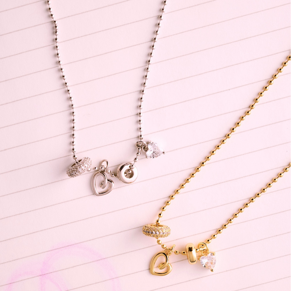 YVIS Dot Jam Brass Necklace - Doodle Collection