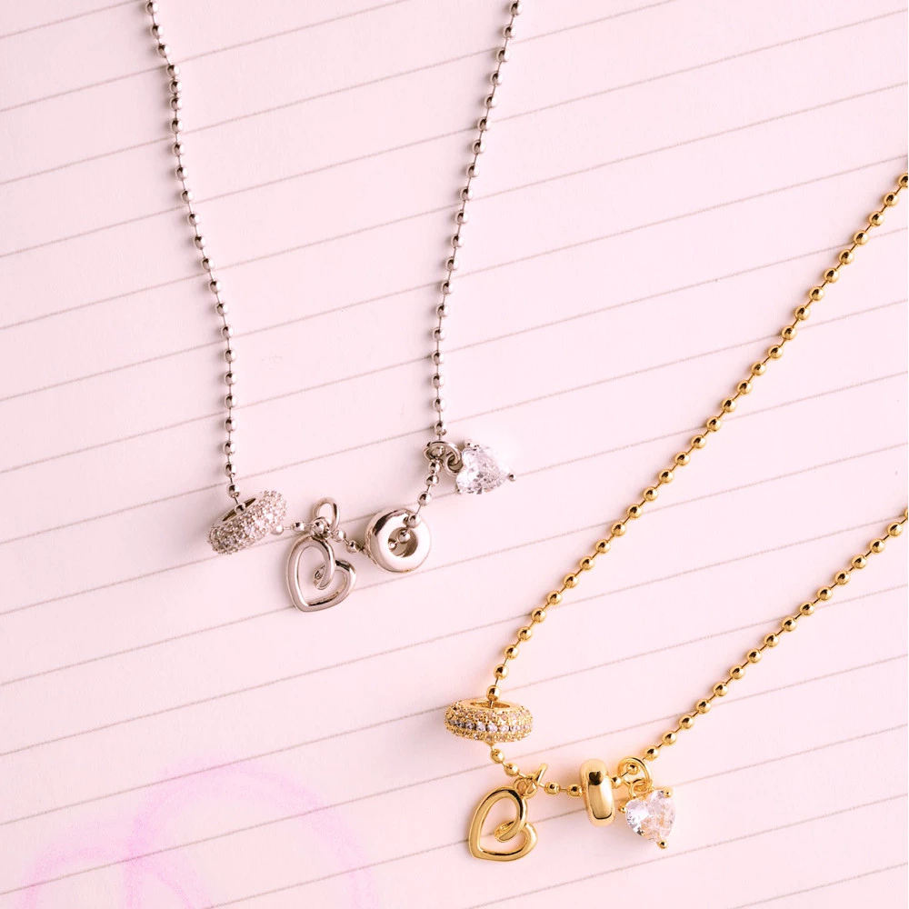 YVIS Dot Jam Brass Necklace - Doodle Collection