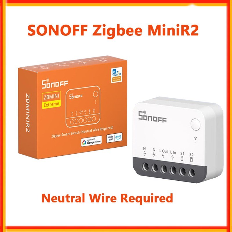 💡 Sonoff ZBMINIR2 Zigbee Smart Switch | Zero/Live Wire รองรับ eWeLink/ควบคุมเสียง | สำหรับบ้านอัจฉริ
