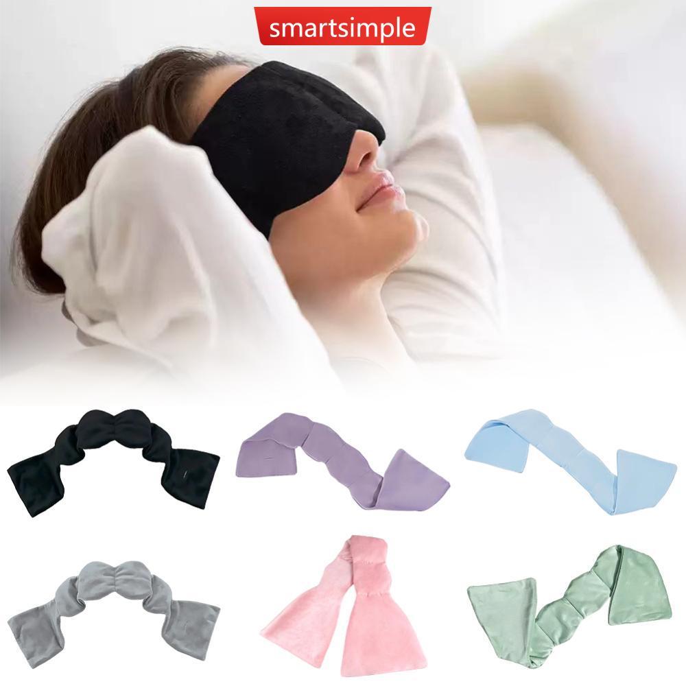 SMARTSIMPLE Gravity Sleep Mask Weighted Eye Mask Sleeping Aid สําหรับผู้ชายผู้หญิงผ่อนคลายเครื่องมือ