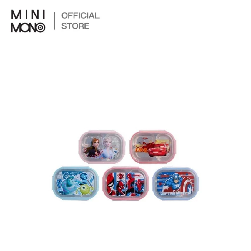Mini Mono กล่องใส่อาหาร สแตนเลส3 ช่อง แข็งแรง ทนทาน Disney Officially Licensed