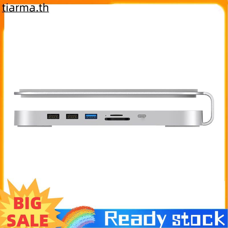 TIARMA Type-C USB C Hub กล่องใส่ฮาร์ดไดรฟ์ Docking Station NVME M. 2 SSD Case 4K รองรับสําหรับ Mini/