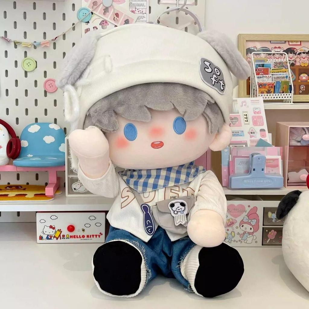 ชุดตุ๊กตา 10 cm ชุดตุ๊กตา 10cm 40เซนติเมตรผ้าฝ้ายตุ๊กตาเสื้อผ้านมเกลือครัวซองต์นั่งน่ารักฤดูหนาวแต่ง