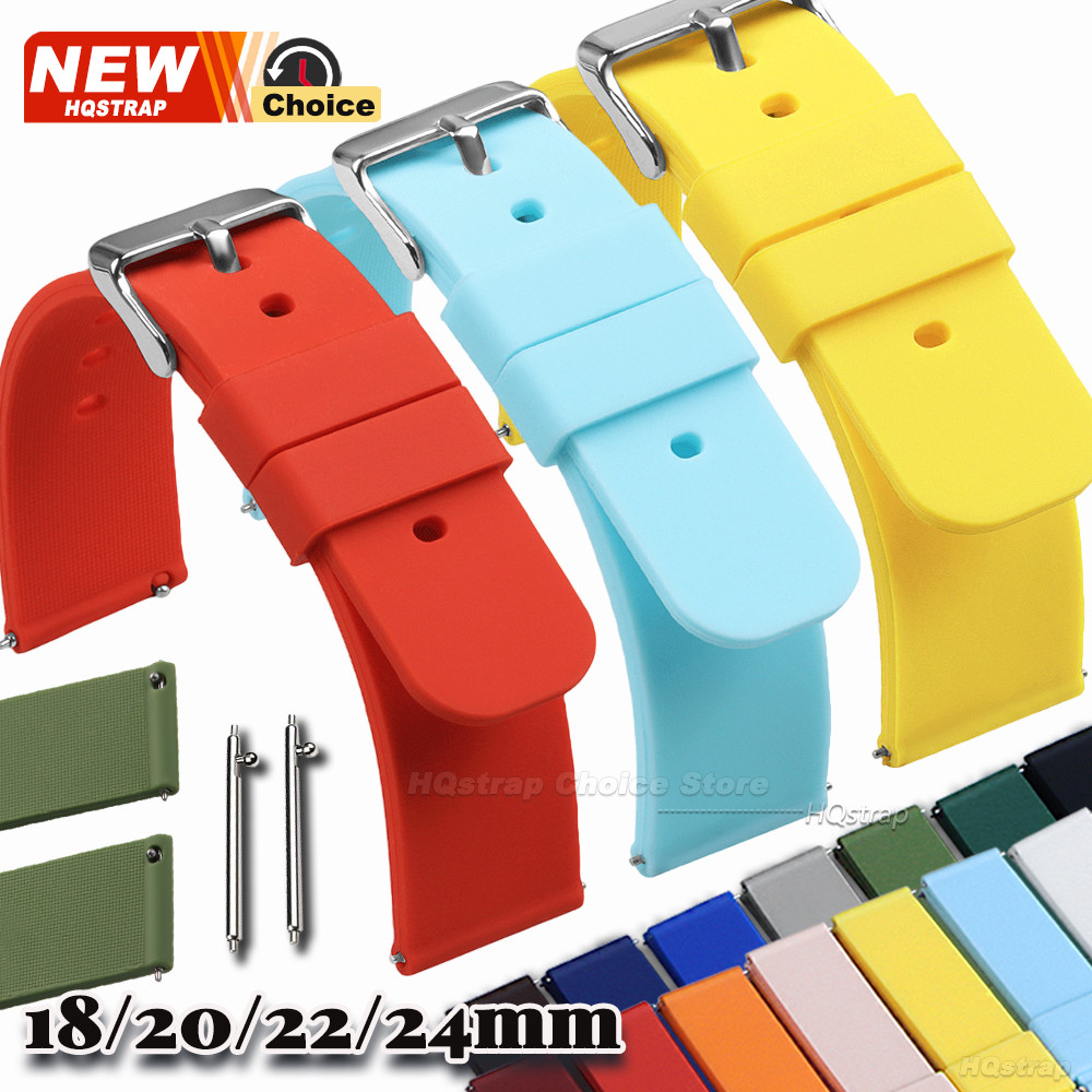 ใหม่นุ่มด่วนที่วางจําหน่ายยางรัด18มิลลิเมตร20มิลลิเมตร22มิลลิเมตร24มิลลิเมตรสากลเปลี่ยนสายรัดข้อมือสายนาฬิกา