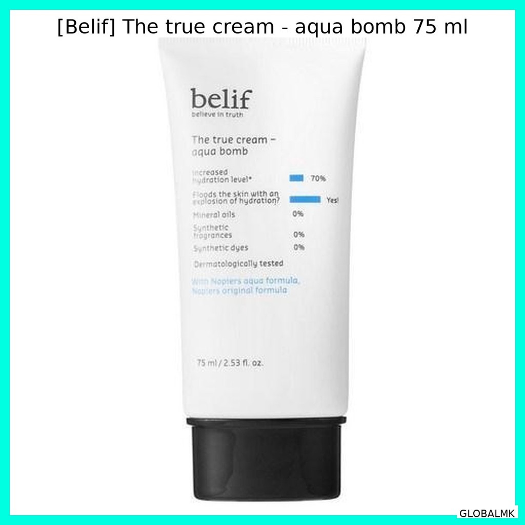[Belif] The true cream - aqua bomb 75 ml / Korean Gel-Cream / Intense Moisture / ของแท้ 100% โดย GLO