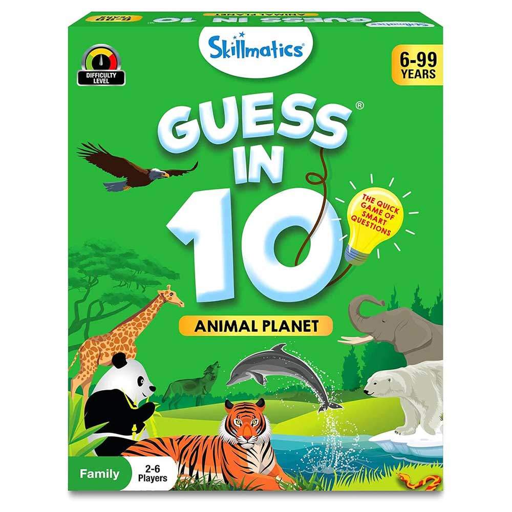 Educational Card Game : Animal Planet - Guess in 10 Kids Table Top Game Gifts for Boys and Girls Car