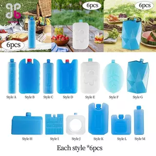 ความBaosity 6 ชิ้น Ice Pack Freezer Pack น้ําหนักเบาเพียงผู้พักสําหรับอีกต่อไป