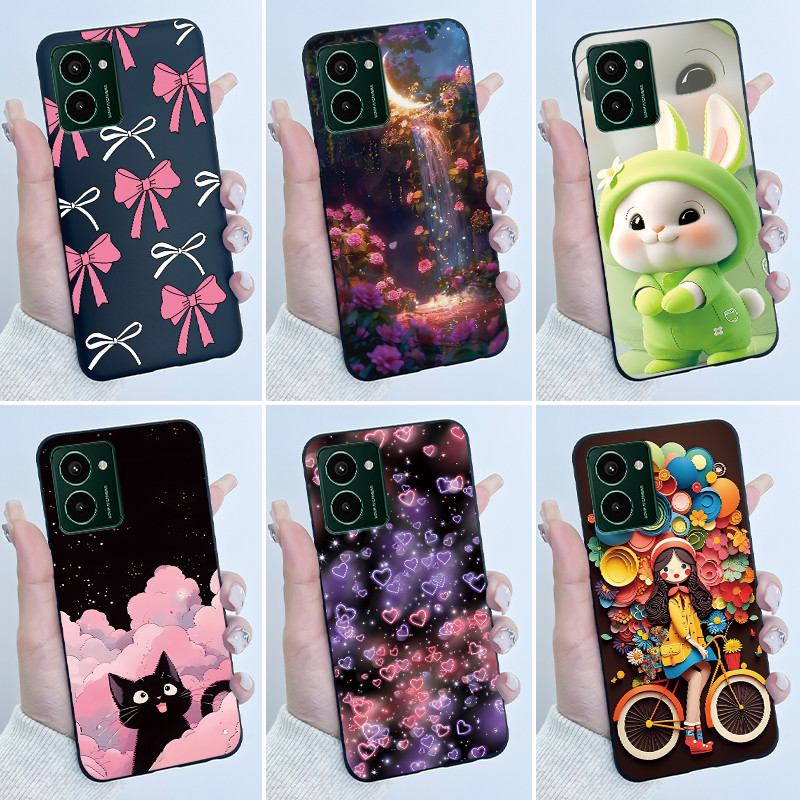 เคส TPU แบบนุ่มสําหรับ Nokia HMD Pulse Pro Pulse + Plus หรูหราน่ารักรักกระต่ายตลกซิลิโคนสีดําป้องกันฝาหลังเคสโทรศัพท์