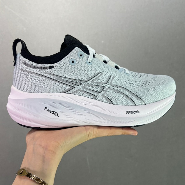 Asics Gel Nimbus 26 รองเท้าวิ่งผู้ชาย Nimbus 26 รองเท้ากีฬาดูดซับแรงกระแทก 1011B797-005