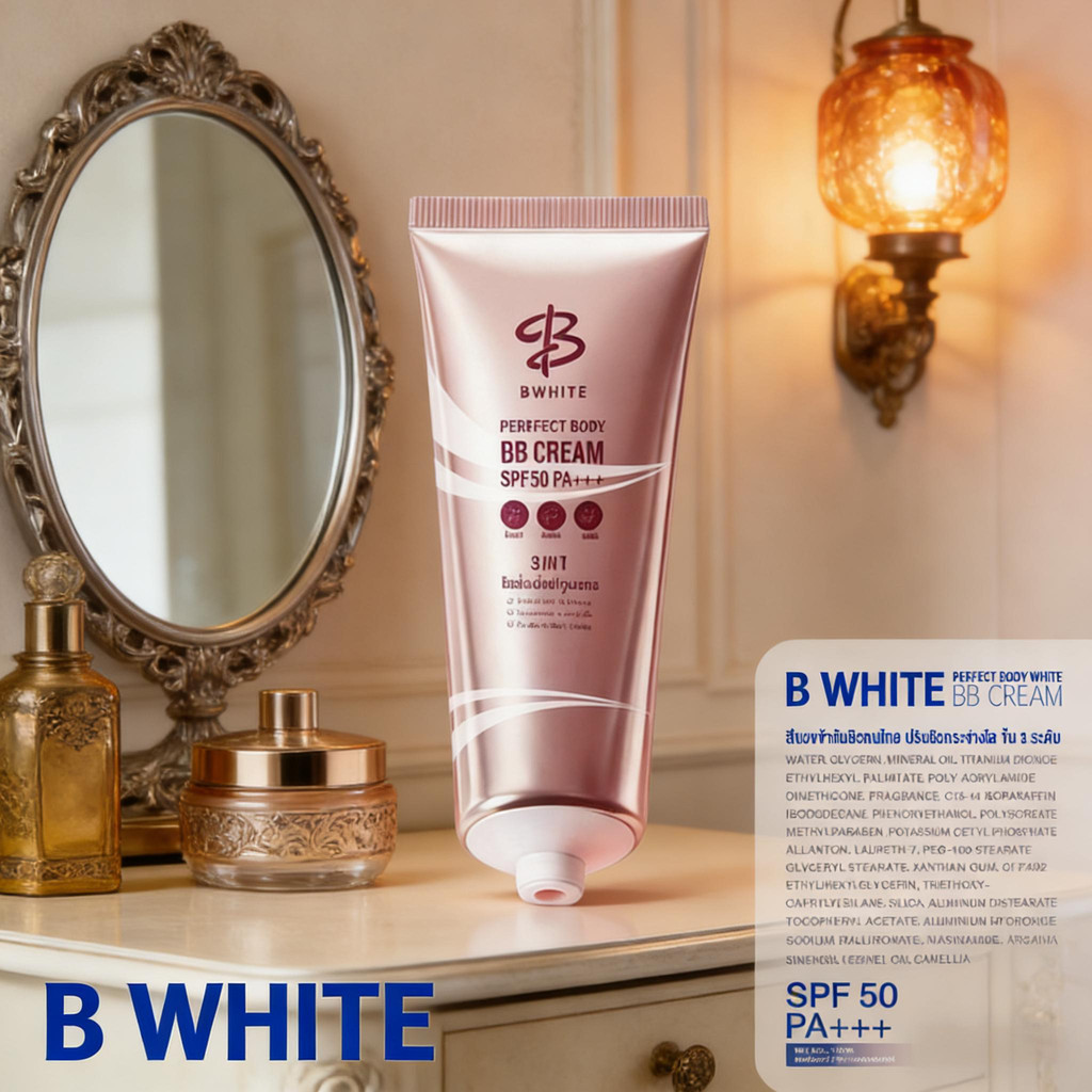 BWHITE 3 IN 1 skin tone-enhancing sunscreen – lightweight texture, leaves no white marks.