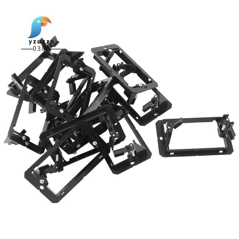 [ส่วนลด Y3]ขายึด Single Gang (1-Gang) 12 ชิ้น - สีดํา