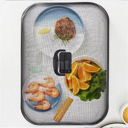 ฝาชีลวดถักตาข่าย ป้องกันแมลงจากอาหาร ระบายอากาศได้ดี ทนทาน แบบกลมและเหลี่ยม สีดำ สีขาว สีชมพู ขนาดใหญ่ - รูปที่ 4