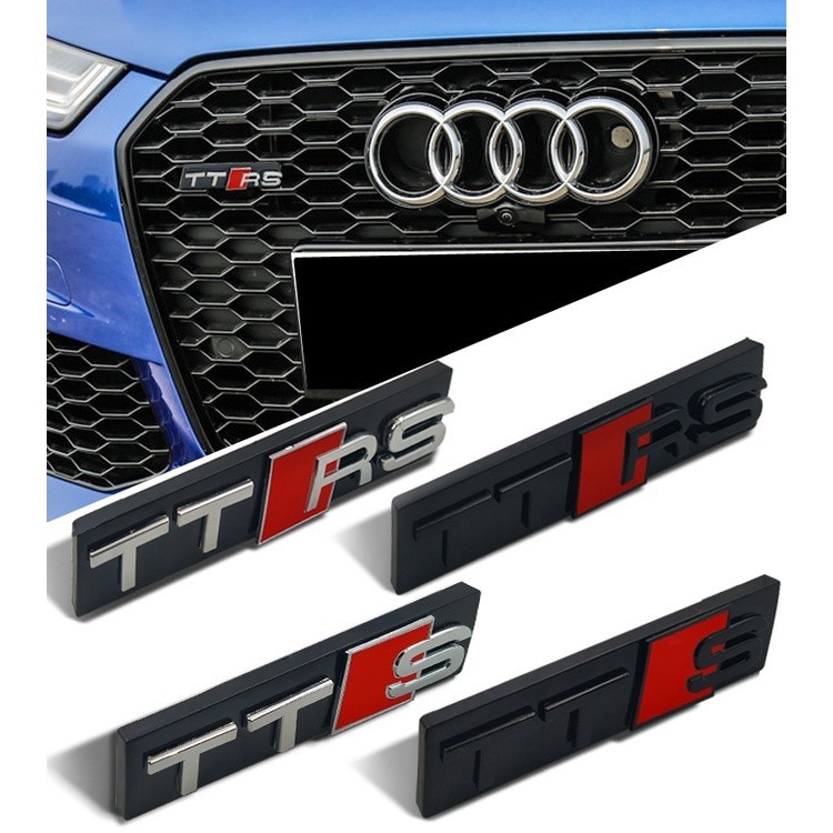 โลโก้กระจังหน้า Audi TTS โลโก้รถ TTS โลโก้หน้า TTRS สติ๊กเกอร์ท้าย TTRS