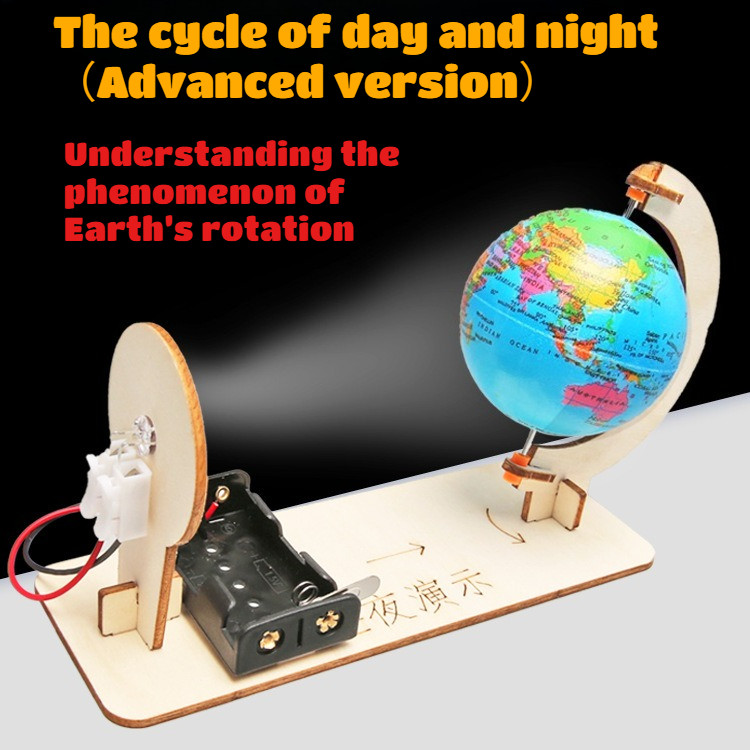 การศึกษาทางวิทยาศาสตร์: Earths Day-Night Cycle Demonstration Model DIY Kit Day-Night Cycle Planetary