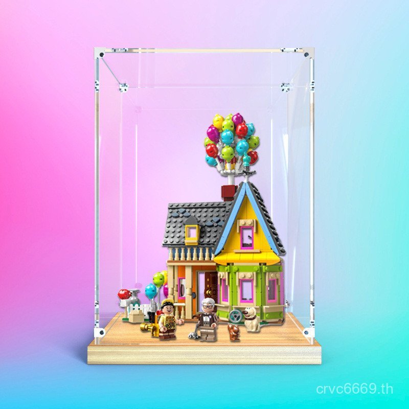 43217 จอแสดงผลบันทึกการเดินทางเหมาะสําหรับป้องกันฝุ่นบ้านบินแหวนปกบินเพลงไม้อะคริลิบ้านรุ่นกล่องสูง 