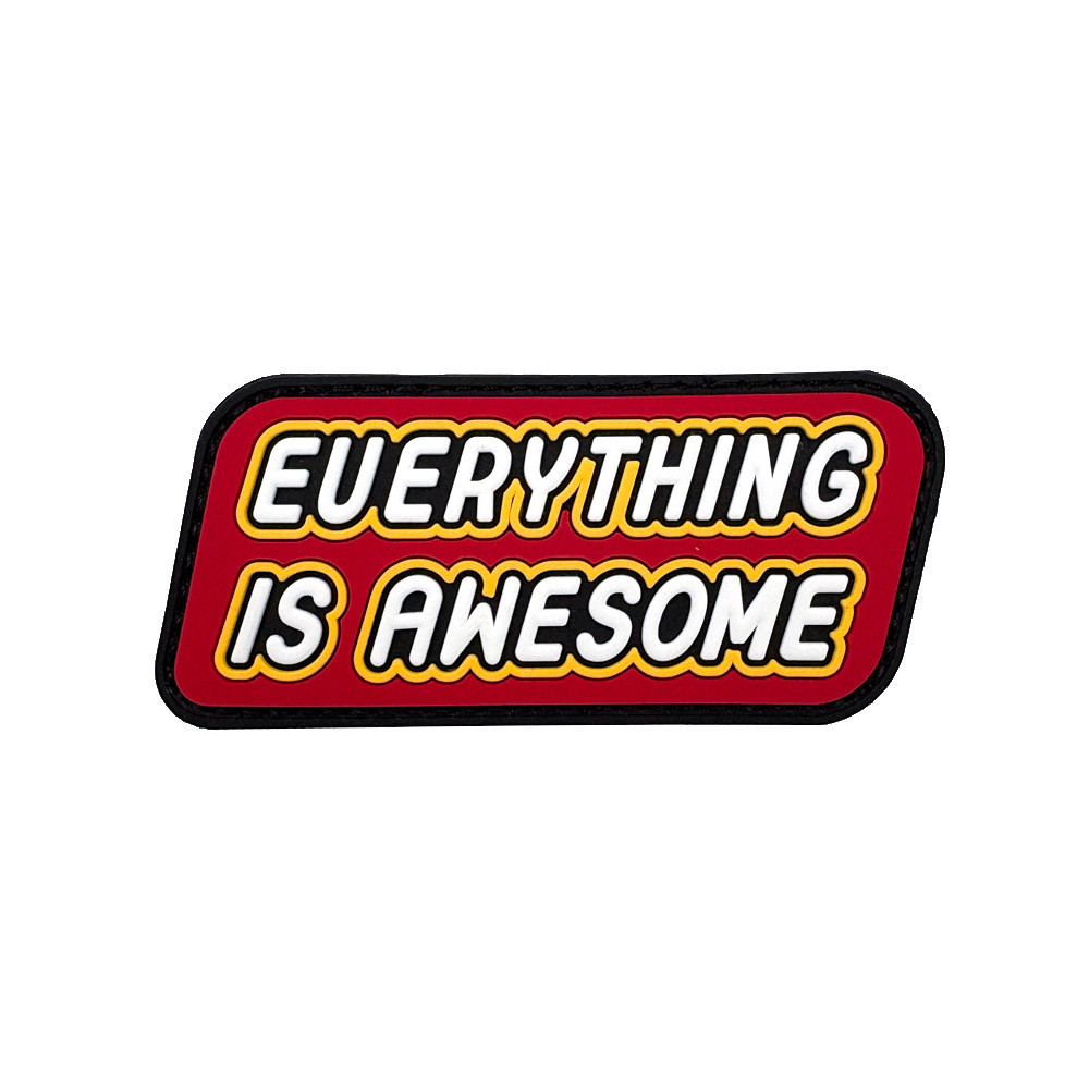 EUERYTHINGIS AWESOME ทุกอย่าง Great Morale Badge Patch Velcro Armband PVC ยางนุ่ม 0122hw