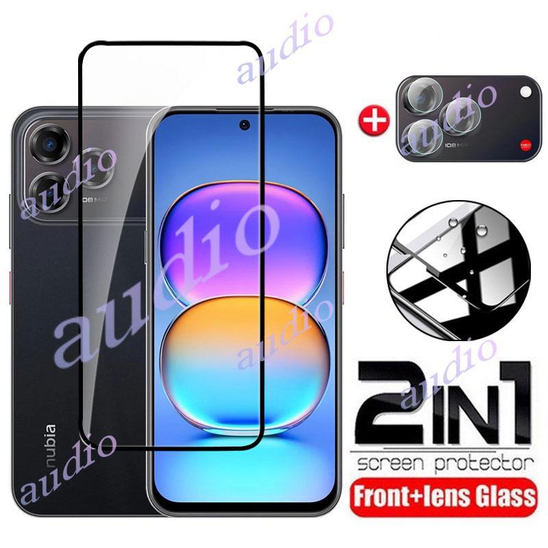 Nubia V80 Pro 4G 2in1 กระจกนิรภัยฟิล์มสําหรับ ZTE ใบมีด V80 Pro V80Pro 4G ป้องกันหน้าจอนุ่ม HD เลนส์กล้องฟิล์มสําหรับ ZTE Nubia V80 Pro NubiaV80 4G ป้องกันหน้าจอฟิล์มโทรศัพท์