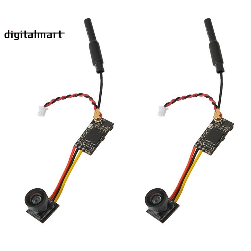 2PCS LST-S4 กล้อง FPV 5.8G 25MW AIO เครื่องส่งสัญญาณ OSD 40CH 800TVL Micro RC กล้องสําหรับ Racing Dr