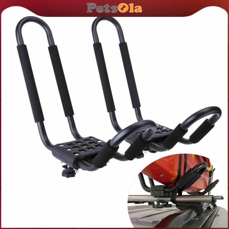 [PETSOLA] 2 ชิ้น Kayak Roof Rack Carrier Suif Board รถ Top Mount Racks J Bar หลังคา Rack