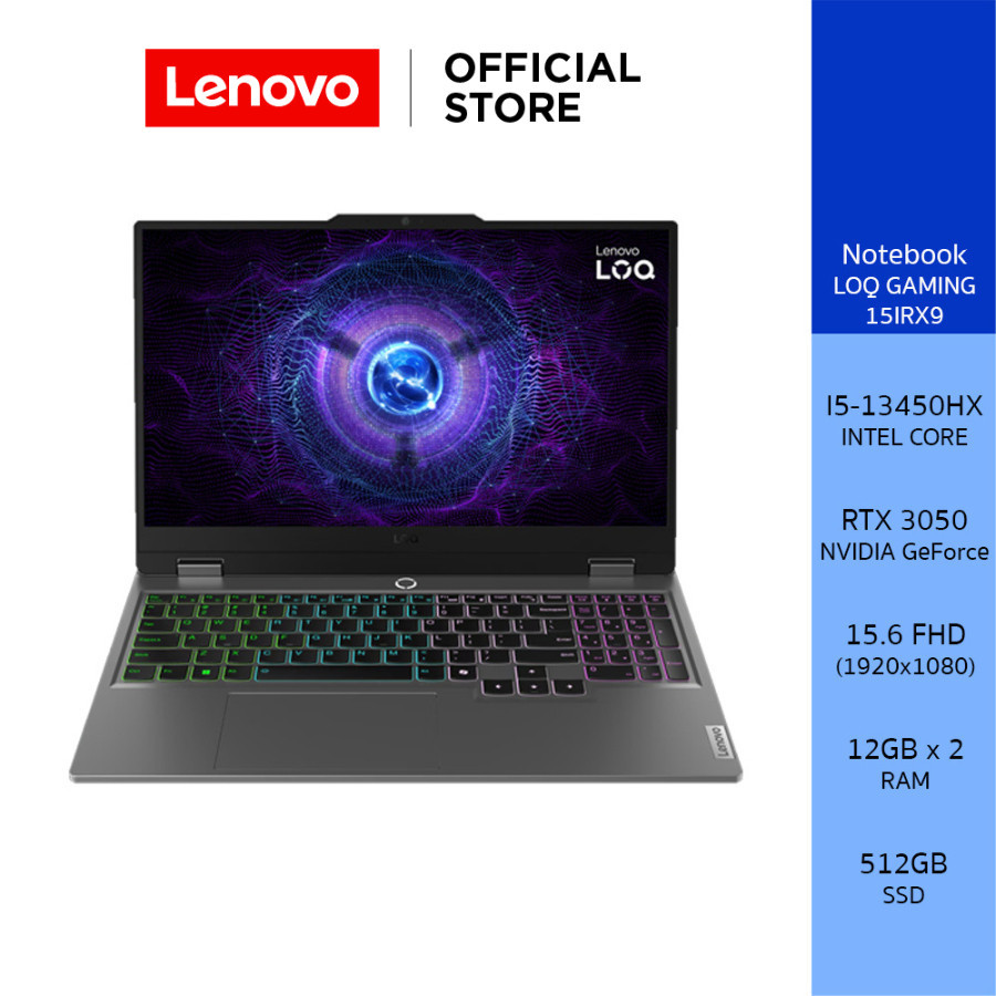 [ผ่อน 0%]Lenovo LOQ 15IRX9(83DV00LDTA)Notebook Intel I5-13450HX Nvidia Geforce RTX 3050 144Hz