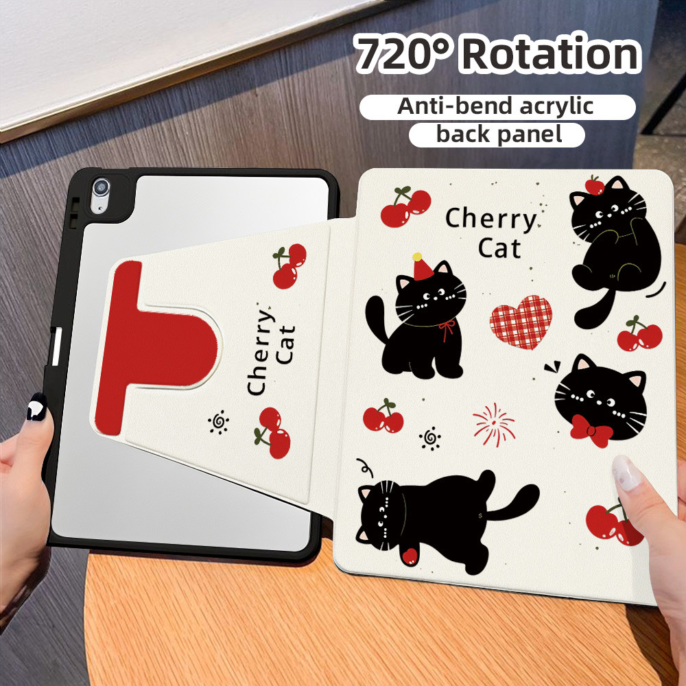 เคสใส 360° หมุนได้ สำหรับ For Samsung Galaxy Tab A9 Plus S10 Lite S6 Lite S7+ S8+ S8 S9 A8 A9+ S10+ S9 FE เคสแท็บเล็ต