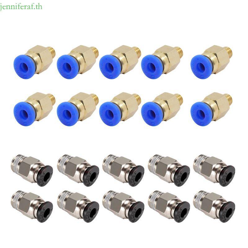 Jenniferf 10 ชิ้น PC4-M6 M10 Push to Quick Connect ฟิตติ้งเครื่องมือ Air Connector เปลี่ยน