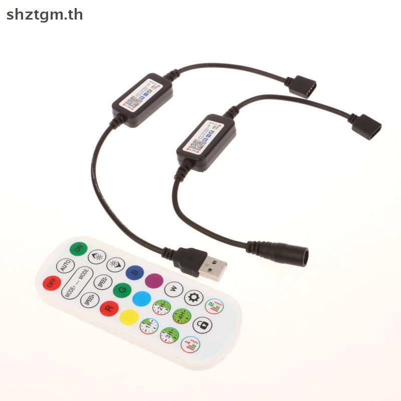 SHZTGM 1 ชุด RGB LED Strip Connector,APP Control,5V-24V USB,Music Bluetooth Controller null
