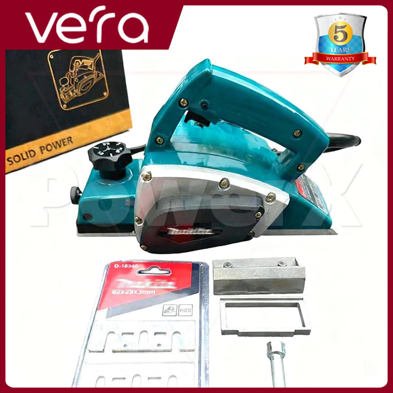 【📢รับประกัน 5 ปี】กบไสไม้ กบไฟฟ้า ขนาด 3 นิ้ว รุ่น 1900B  กำลัง 1400W หน้ากว้าง 82mm กินไม้ลึกได้ 2mm แถมใบกบ 2 ใบ