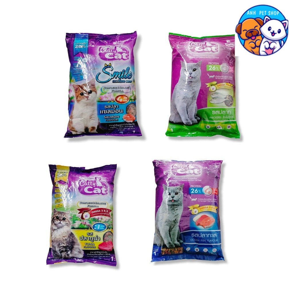 Catty Cat อาหารแมว 1 kg ชนิดเม็ด สำหรับแมวอายุตั้งแต่ 1 ปีขึ้นไป