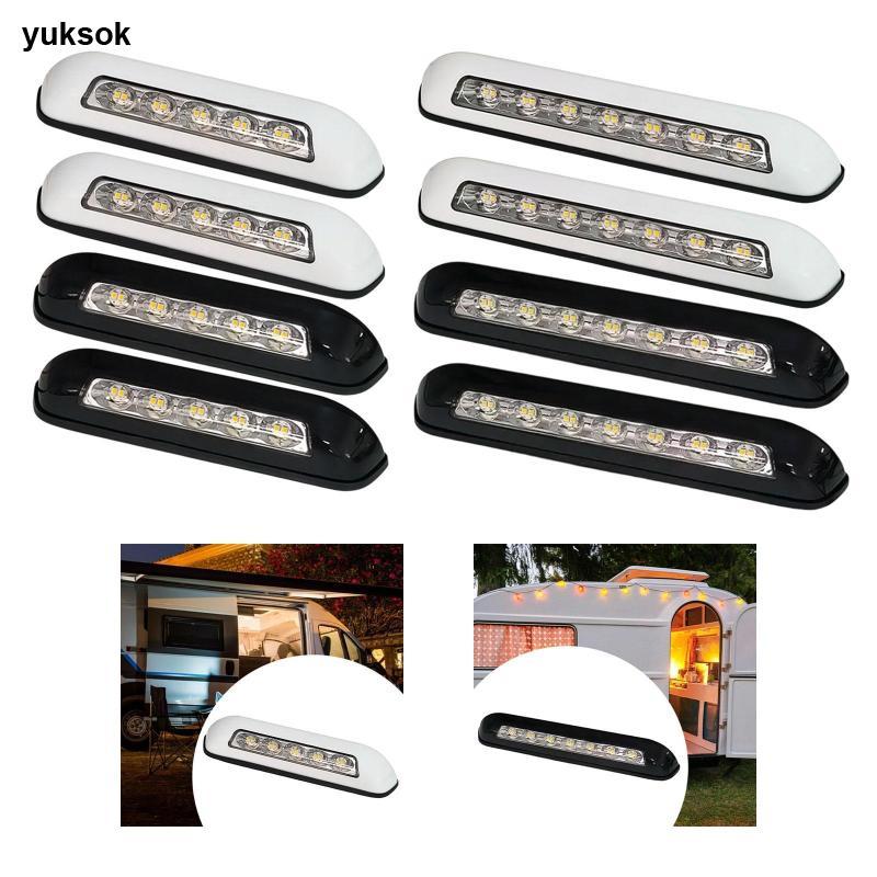 Yuksk ไฟกันสาด กันน้ําสำหรับRVและเรือ มีแถบไฟLED