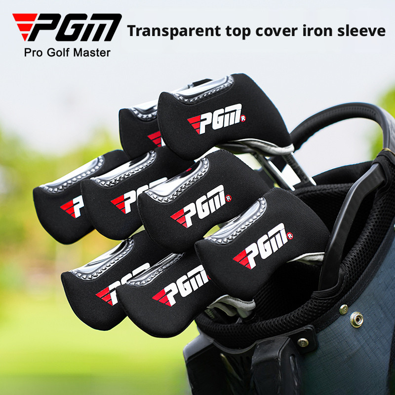 PGM ปลอกหัวไม้เหล็ก Iron Headcover GT004 | 1 ชิ้น ฝาใสเห็นเบอร์ ไนลอนทนสึก ใส่ไว