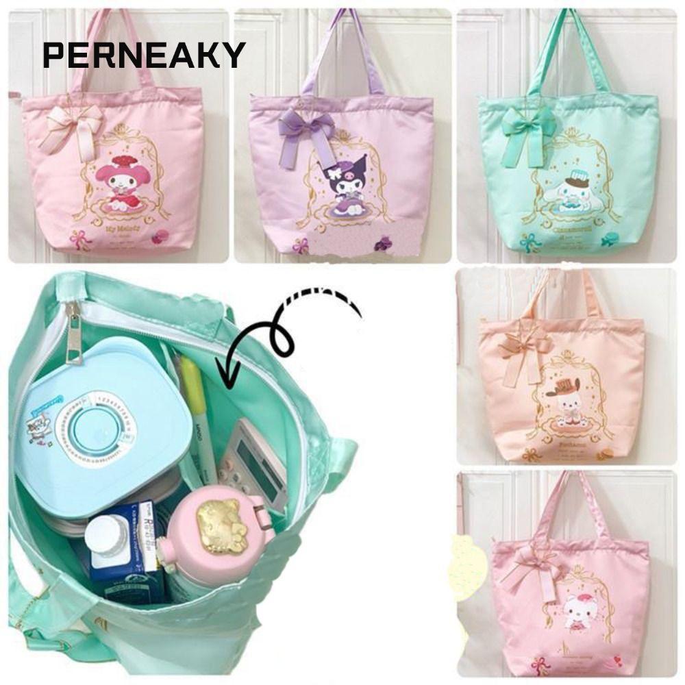 PERNEAKY กระเป๋าสะพายไหล่ผู้หญิง, กระเป๋าสะพายข้าง Kawaii แบบใช้ซ้ําได้, กระเป๋าถืออินเทรนด์อเนกประสงค์เรียบง่าย