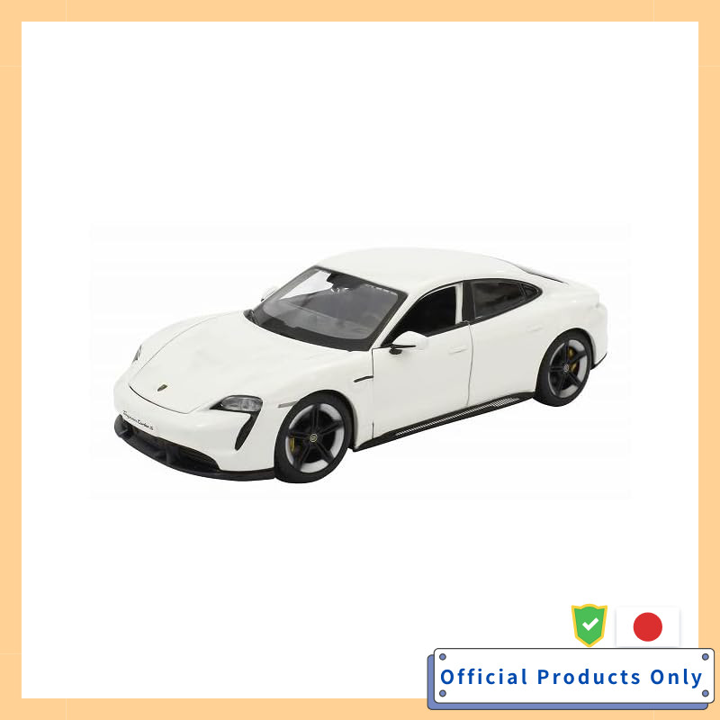 BURAGO 1/24 Porsche Taycan Turbo S White Finished Model