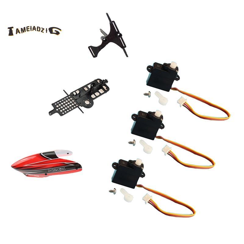 [คุณภาพ T]1 ชุด XK K110 อัพเกรด K110S Canopy Servo กรอบหลักและแผ่นเซอร์โวสําหรับ XK K110 K110S RC เฮ