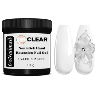 OsNailmall 100g Non Stick Hand Extension Gel ยาทาเล็บ Solid Milky Jelly Hard Gel สําหรับเล็บปลอมแกะสลักดอกไม้เล็บอะคริลิคเจล