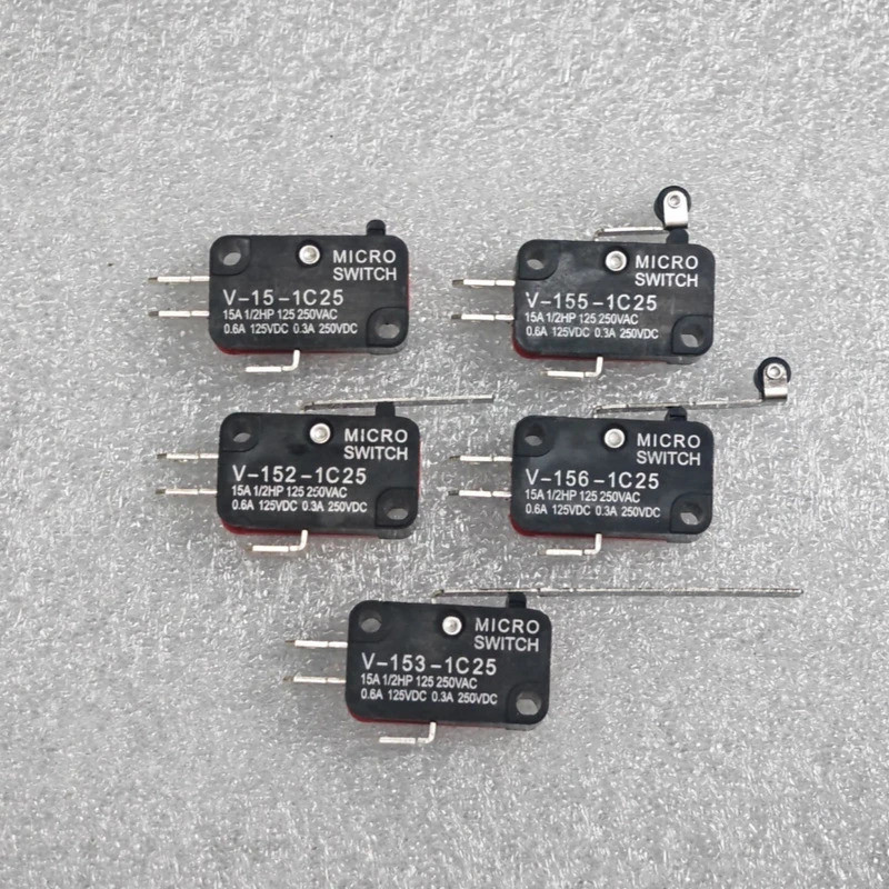 2-5PCS Micro Switch V-15-1C25 V-152-1C25 V-153-1C25 V-155-1C25 V-156-1C25 V-154-1C25 V-15-1A5 V-153-