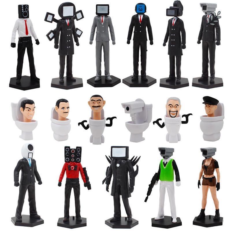 โมเดลskibidi toilet skibidi toilet Monitor Toilet Man ตกแต่งตุ๊กตา Titan Audioman vs TV Man ตุ๊กตารู