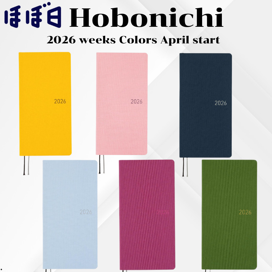 Hobonichi 2026 Weeks Colors [April Start] 6 Colors Fabric Cover Slim Planner Weekly
