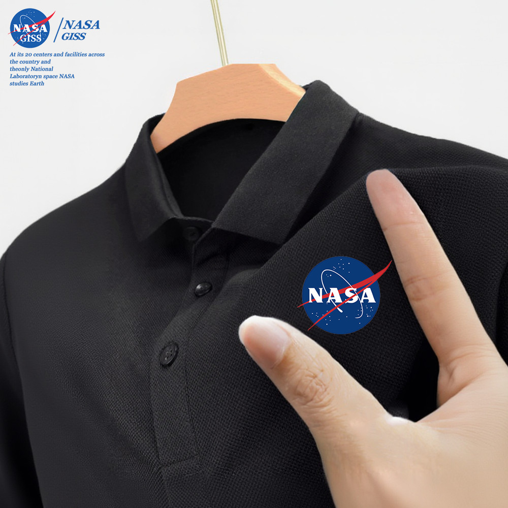 NASA เสื้อโปโล ผู้ชายผู้หญิง ทรงสวย summer POLO NASAlogo พิมพ์ลาย ผ้าเย็นใส่สบายโพลีเอสเตอร์ ระบายอากาศ
