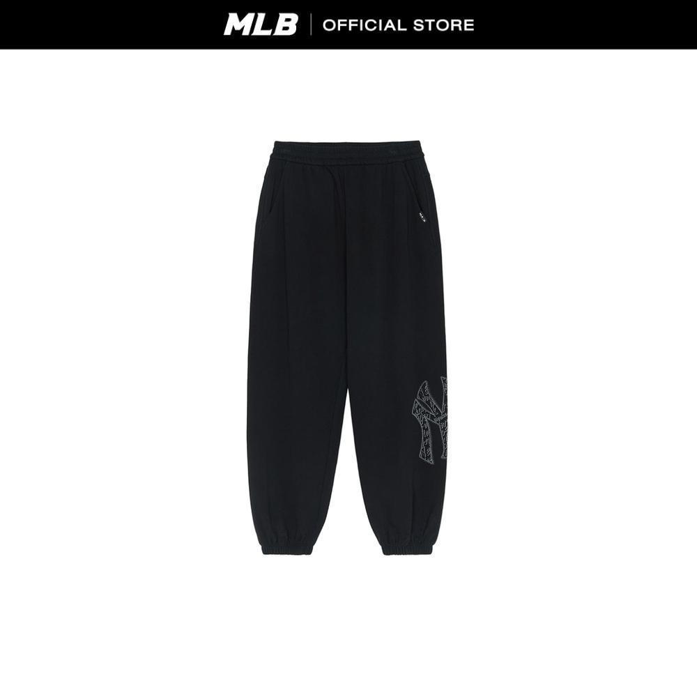 MLB กางเกงขายาว ยูนิเซ็กส์ Basic Mega Logo Loose Jogger Pants รุ่น 3APTB1454 50BKS สีดำ