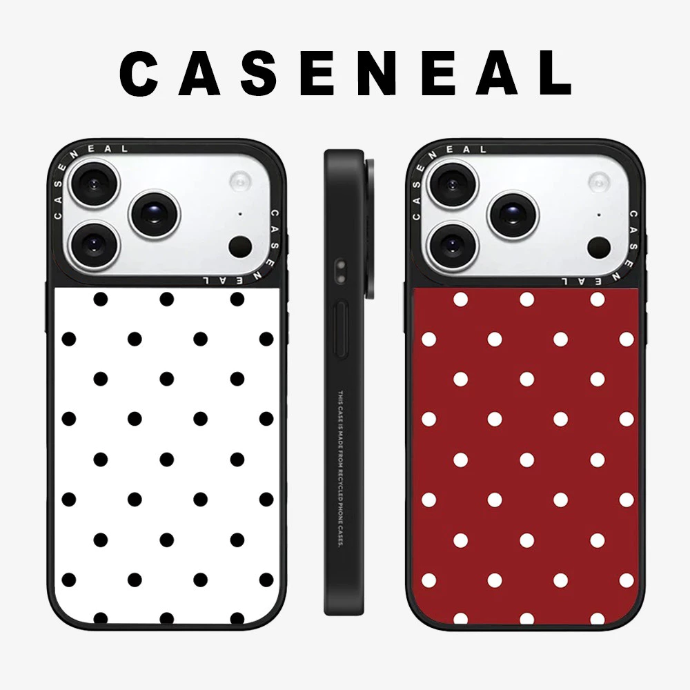 Drop proof CASENEALเคสโทรศัพท์สําหรับiPhone 17ProMax 17pro 17 air 16promax 16 15promax 15 14promax 13 13promax hard Caseลายจุดน่ารัก12 12PromaxกรณีiPhone 11กรณีคุณภาพสูง