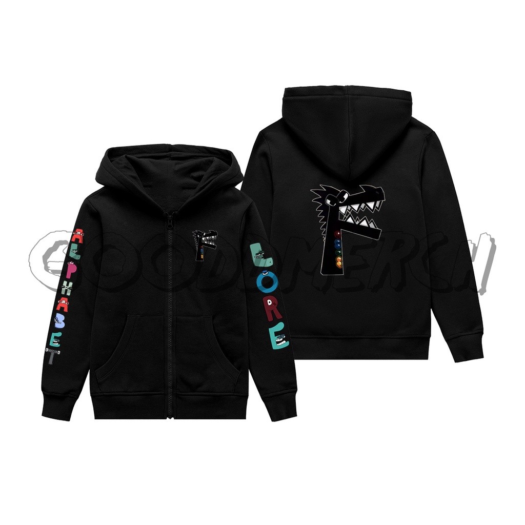 🧒 CHILDRENS ZIPPER HOODIE JACKET ALPHABET LORE CHARACTERS LETTERS ABCF และ OTHERS