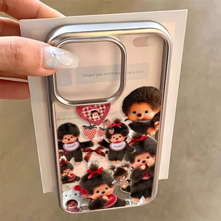สําหรับ iphone 17 Pro Max 16 15 14 13 12 11 Pro Max 8 7 Plus X XR Xs Maxนุ่มหรูหราElectroplatedกรอบโปร่งใสเคสโทรศัพท์